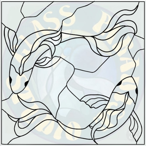Koi Stained Glass Pattern PDF Digital File Koi Fish Glass - Etsy