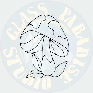 Mushroom sun catcher pattern PDF digital file/2 versions beginner and intermediate