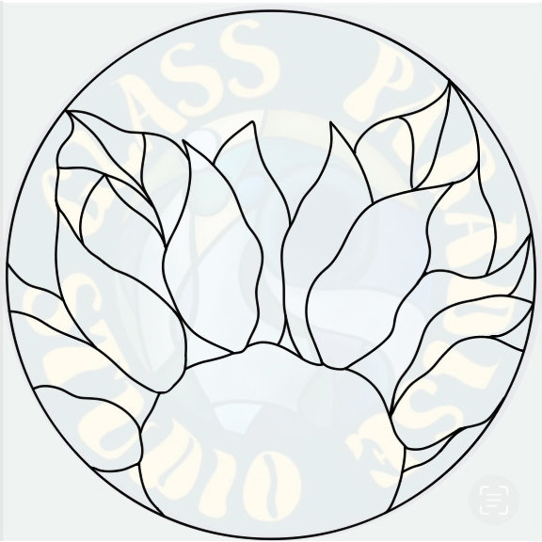 Sunflower Rising Stained Glass Pattern PDF Digital File - Etsy