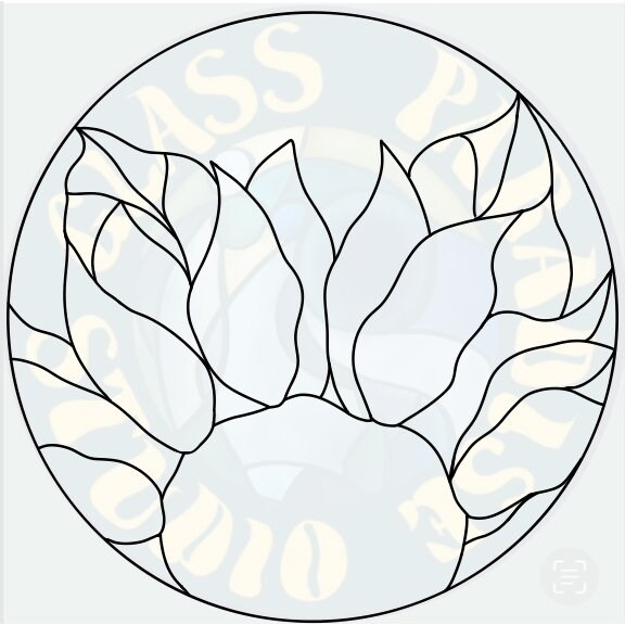Sunflower Rising Stained Glass Pattern PDF Digital File - Etsy