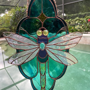 Dragonfly Stained Glass Sun Catcher