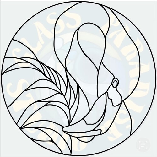 Betta Fish Stained Glass Pattern Pdf Jpg Png and Psd Etsy