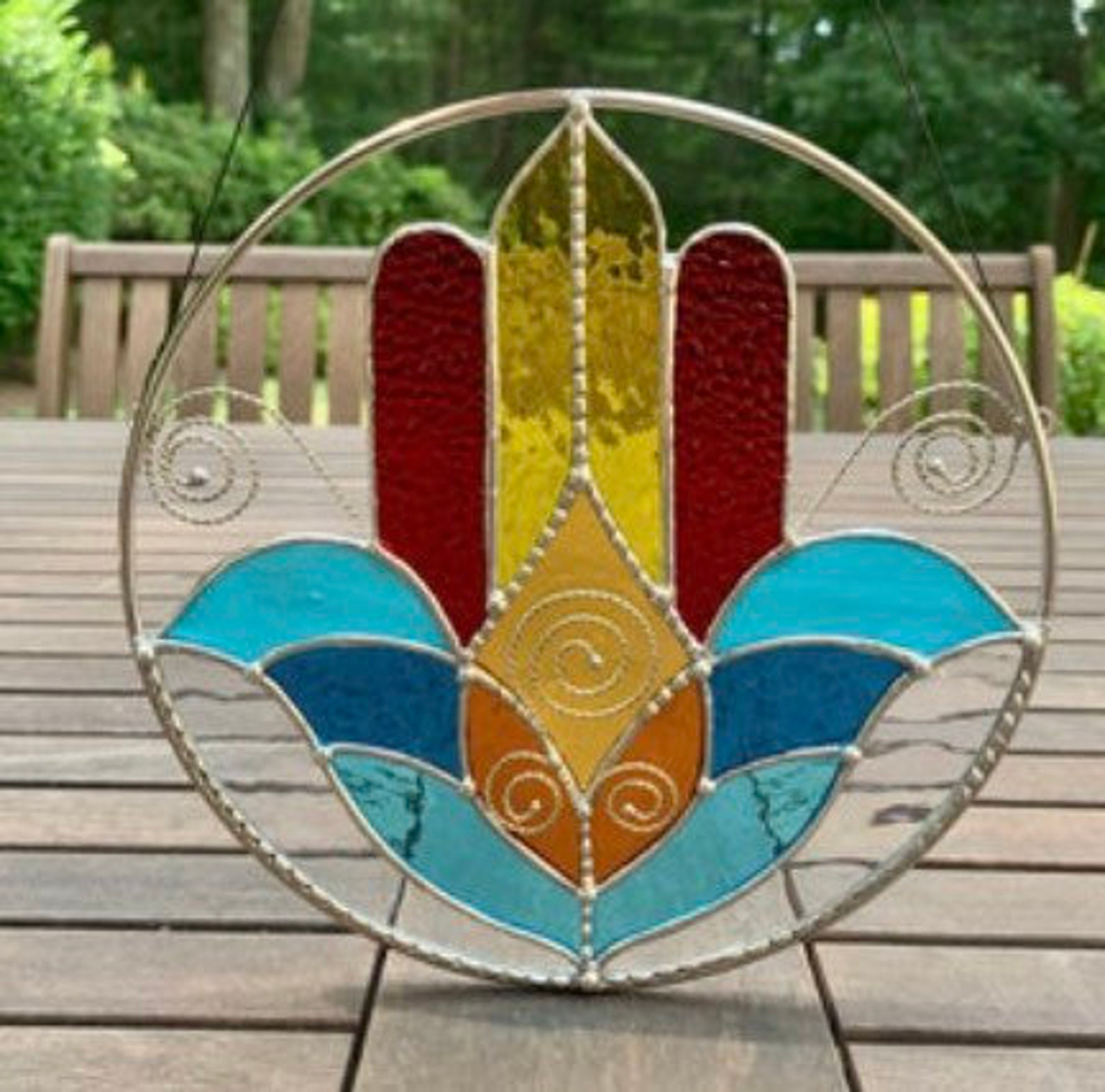 Hamsa Stained Glass Pattern PDF Digital File Etsy