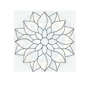 Mandala flower pattern PDF digital file