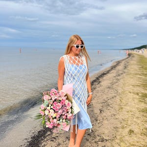 Handmade Macrame Beach Coverup Dress: Boho Festival Outfit