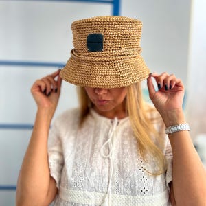 Straw hat women Crochet summer hat Floppy summer hat Bucket hat Custom hat  Custom bucket hat  Sun hat womens Beach hat Panama