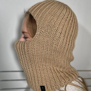 小物 deco depuis 1985 KNIT BALACLAVA beige Balaclava Mask Beige Knit - Etsy