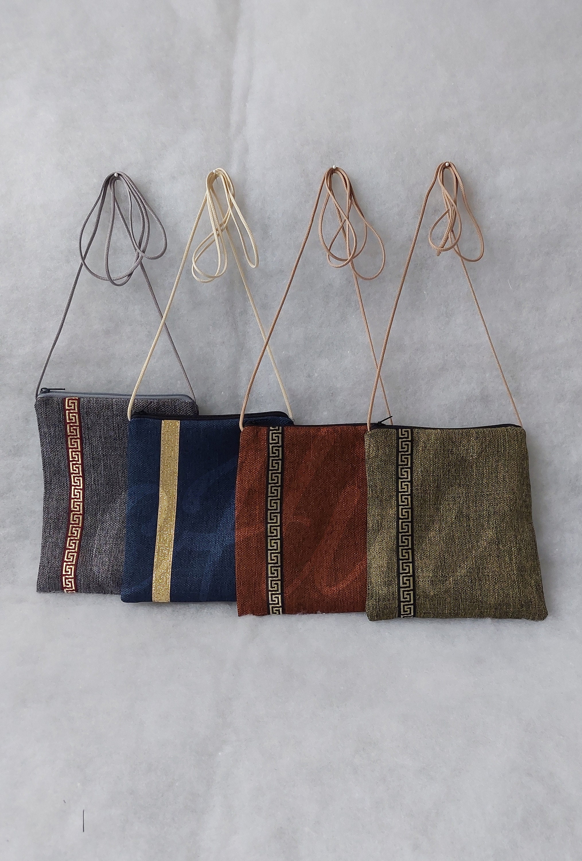 Greek meander crossbody bag