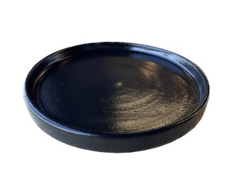 Matte Black Round Ceramic Saucer - Premium Handcrafted with a Beautiful, Durable Protective finish- Multiple sizes