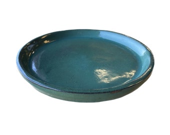 Jade Round Ceramic Saucer - Premium Handcrafted with a Beautiful, Durable Protective finish- Multiple Sizes