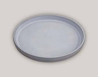 Round | White Ceramic Plant Saucer - Premium Handcrafted with a Beautiful, Durable Protective Finish - Sizes 8&quot;-19.5&quot; - Free Shipping