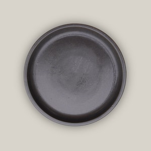 Matte Black Round Ceramic Saucer - FREE SHIPPING