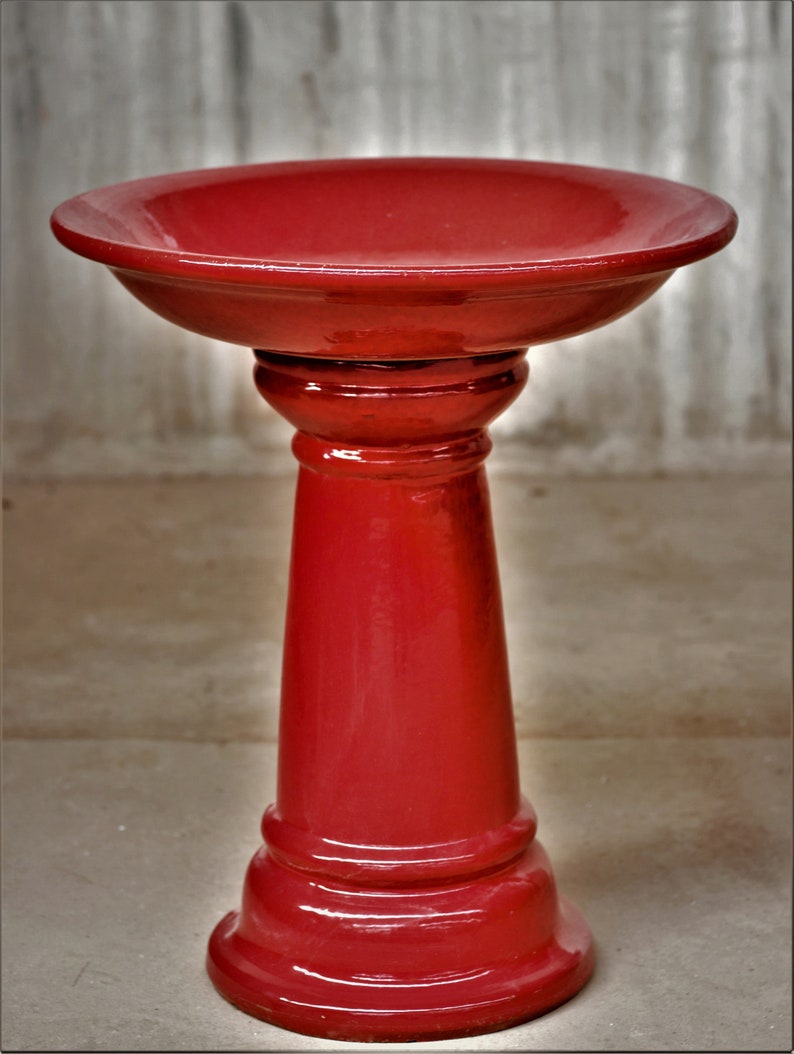 Tall Bird Bath Ceramic Bird Bath for Indoor or Outdoor Use Etsy