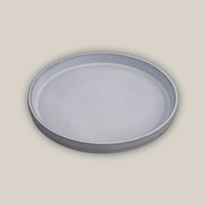 Round | White Ceramic Plant Saucer - Premium Handcrafted with a Beautiful, Durable Protective Finish - Sizes 8"-19.5" - Free Shipping