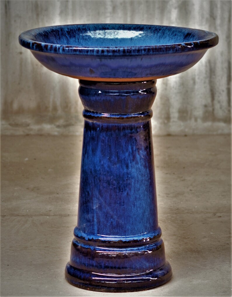 Tall Bird Bath Ceramic Bird Bath for Indoor or Outdoor Use Etsy