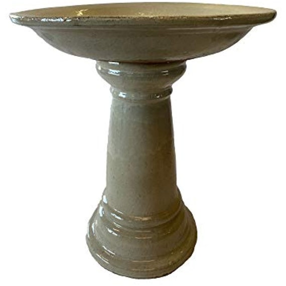 Ten Thousand Pots Tall Ceramic Bird Bath 24 Tall x Etsy