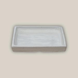 Square | White Ceramic Plant Saucer - Premium Handcrafted with a Beautiful, Durable Protective Finish - Sizes 7"-15" - Free Shipping