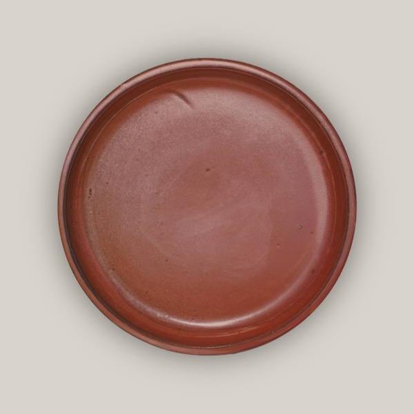 Copper Red Round Ceramic Saucer - Premium Handcrafted with a Beautiful, Durable Protective finish- Multiple sizes