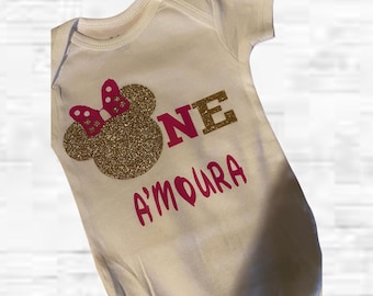 Personalized 1st Birthday Baby Onesie, Custom Name, Babygirl Gift