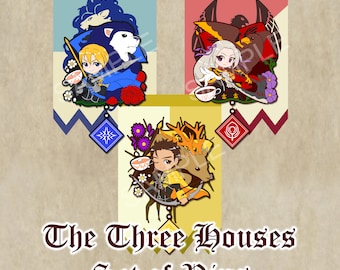 SET OF 3 Fire Emblem: Three Houses Inspired Enamel Pins [Grade A]