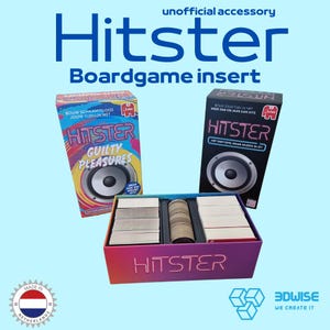 Inserto adatto per Hitster, Upgrade - 2 giochi in 1 scatola, Organizzatore Hitster