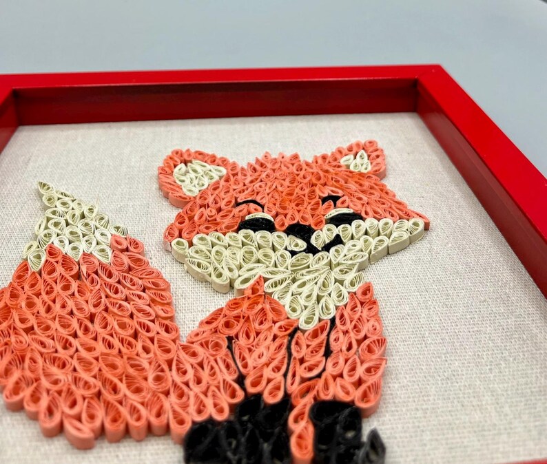 Customizable Animal Quilled Paper Wall Art - Framed Shadow Box ...