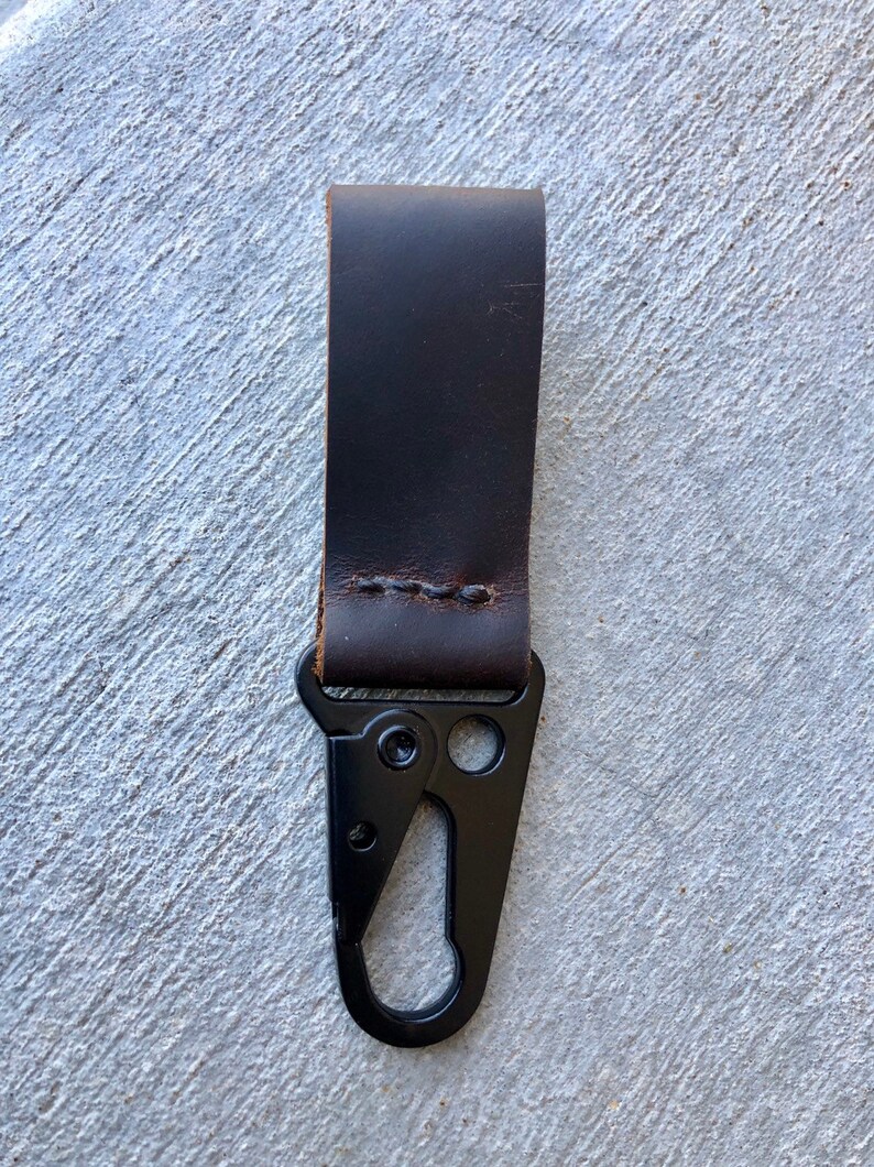 Personalized Leather Belt Key Clip Etsy
