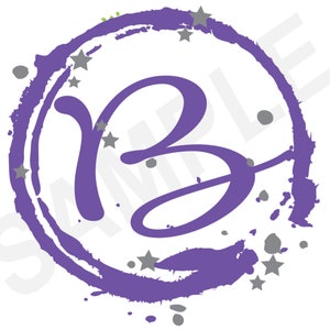 Bat Mitzvah logo splatter