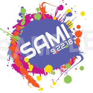 Bat Mitzvah paint splatter