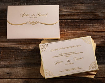 WEDDING INVITATION | Special wedding invitation | Premium wedding invitation | Rose gold invitation | IE50549