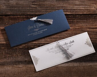 WEDDING INVITATION | Special wedding invitation | Black envelope  | White invitation  | IE50585