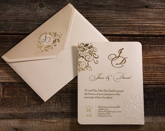 WEDDING INVITATION | Special wedding invitation | Folded invitation | IE50576