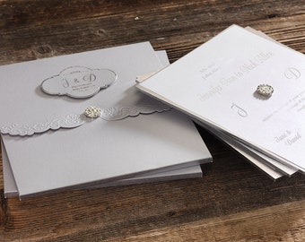 WEDDING INVITATION | Simple wedding invitation | White invitation  | Princess invitation | IE50547