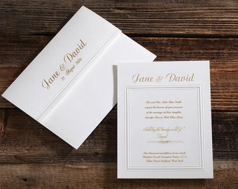 WEDDING INVITATION | Simple wedding invitation | White invitation | IE50524