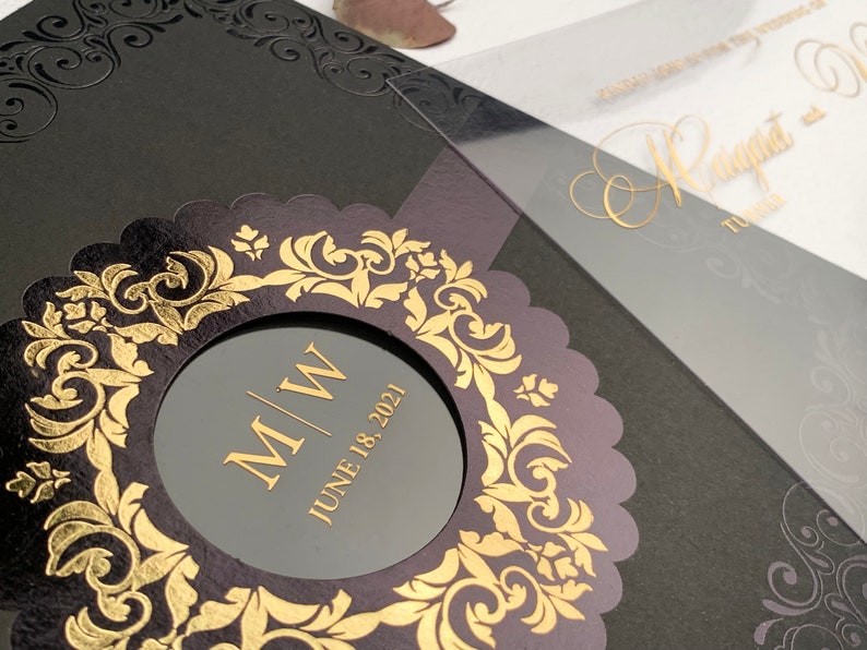 ACRYLIC WEDDING INVITATION Square Acrylic Invitation Etsy