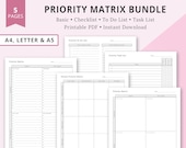 Eisenhower Priority Matrix, Eisenhower Productivity Matrix, Priority To Do List, Priority Task List, Priority Checklist, Priority Project