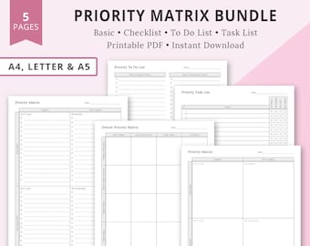 Eisenhower-Prioritäten-Matrix, Eisenhower-Produktivitäts-Matrix, Prioritäten-To-Do-Liste, Prioritäten-Aufgabenliste, Prioritäten-Checkliste, Prioritätenprojekt