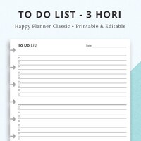Editable to Do List Happy Planner Classic Insert, Fillable to Do List ...
