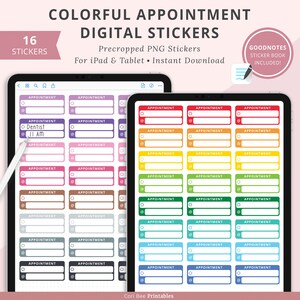 Afspraak Digitale Planner Stickers, Afspraak Stickers, Schema Stickers, Goodnotes Digitale Stickers, iPad Stickers, Goodnotes Stickers