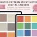 Muted Digital Sticky Notes, Pattern Sticky Notes, Graph Sticky Notes ...