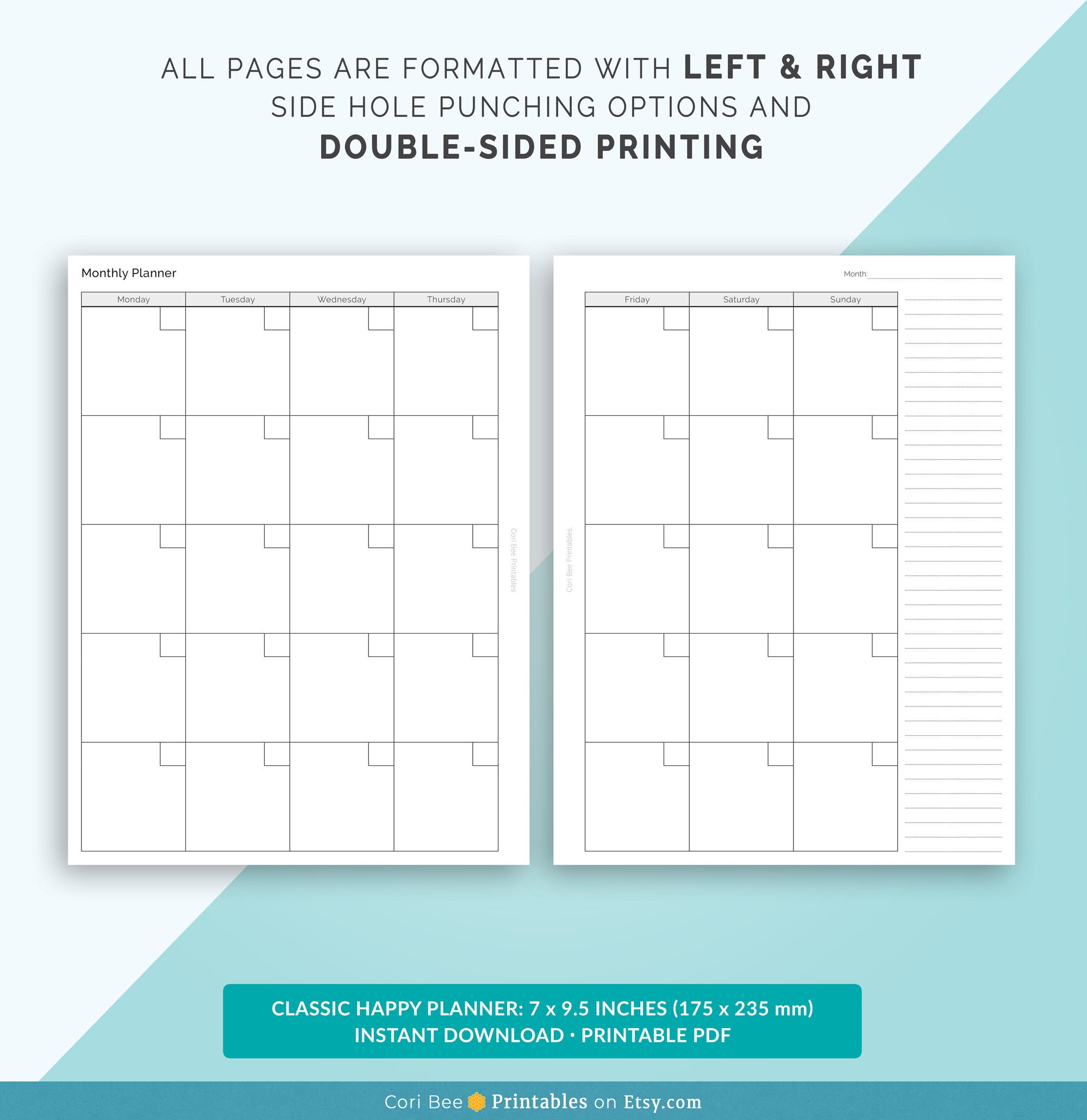 Happy Planner Printable Inserts Classic Happy Planner - Etsy