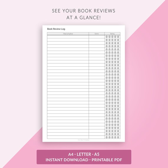 Download Printable Rating Stars Book Review Template PDF