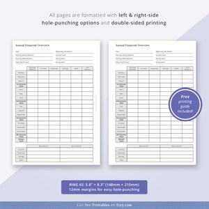 Puede incluir: Un planificador de resumen financiero imprimible con un dise&ntilde;o en blanco y negro. El planificador est&aacute; formateado para un f&aacute;cil perforado y una impresi&oacute;n a doble cara. El planificador incluye secciones para ingresos, gastos, ahorros, deudas y saldo final. El planificador est&aacute; dise&ntilde;ado para su uso con una carpeta de anillas.