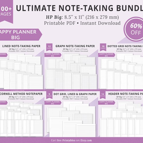 Big Happy Planner Template Printable Happy Planner Insert - Etsy