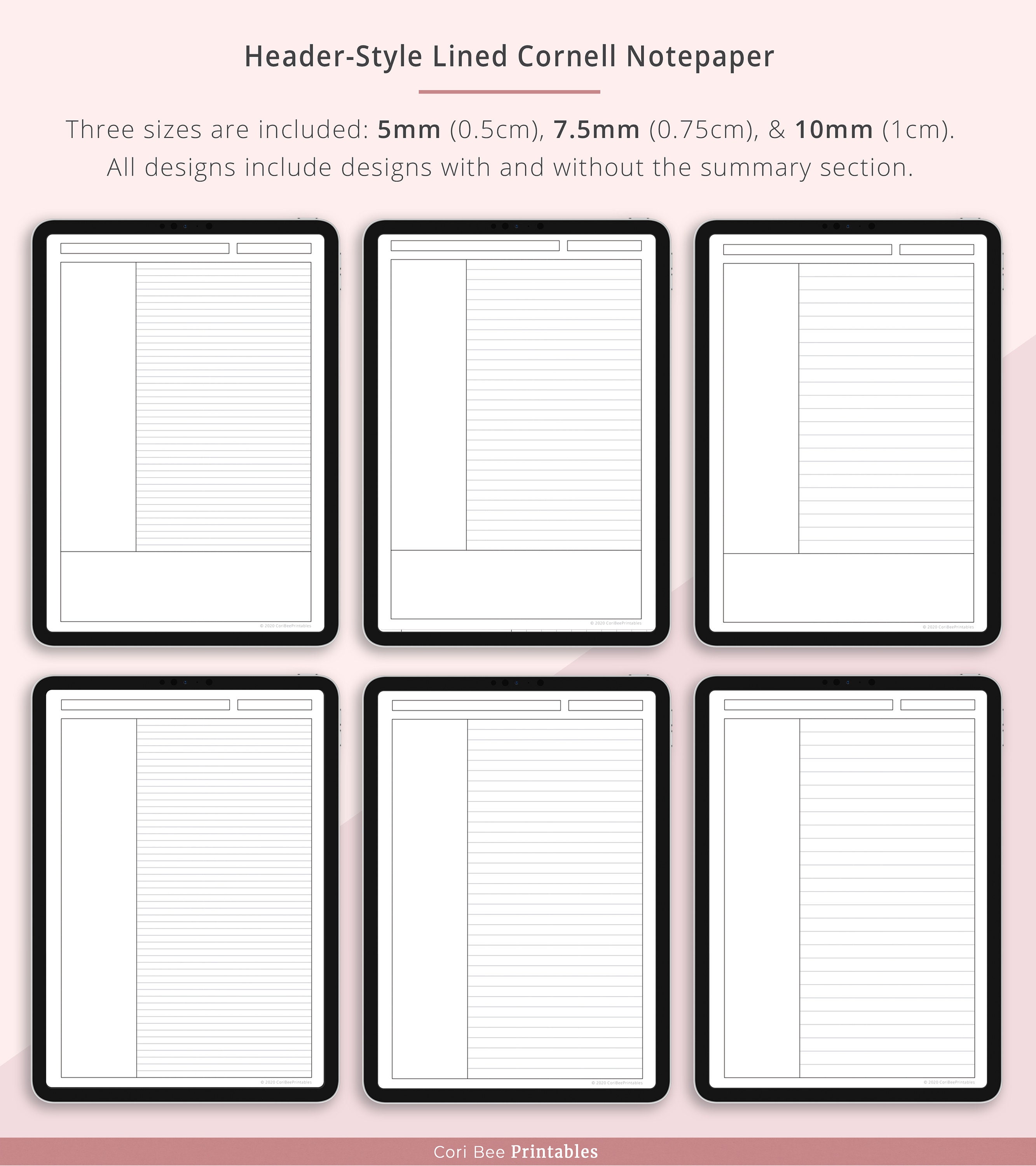 Goodnotes Digital Planner, Digital Notepaper, Digital Cornell Notes ...