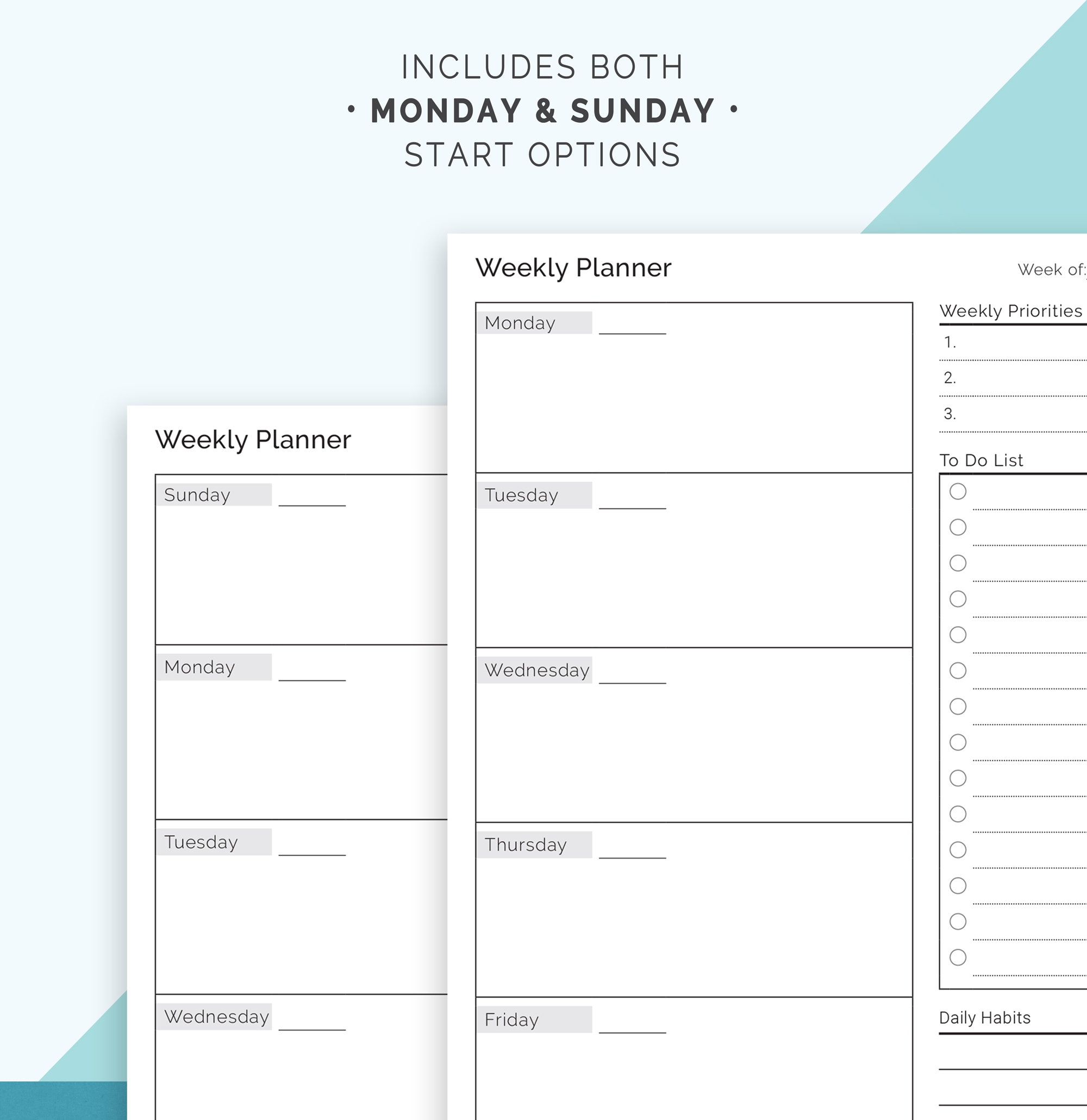 Happy Planner Printable Inserts, Classic Happy Planner Inserts, Weekly ...