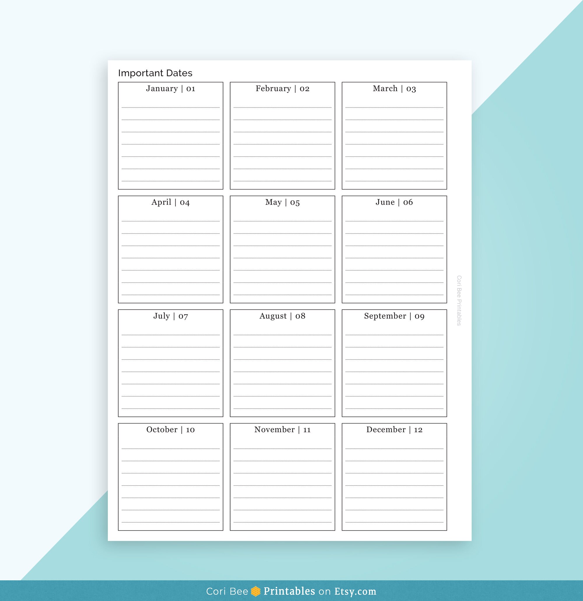 Happy Planner Printable Inserts, Classic Happy Planner Insert ...