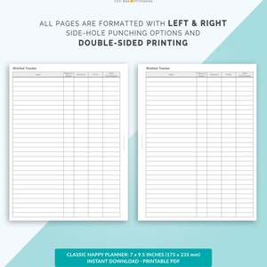 May include: Printable wishlist tracker with columns for item, need or want, amount, price, and date purchased. The tracker is formatted for a classic happy planner size of 7 x 9.5 inches (175 x 235 mm).