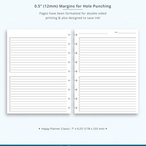 Editable to Do List Happy Planner Classic Printable Insert, Fillable HP ...