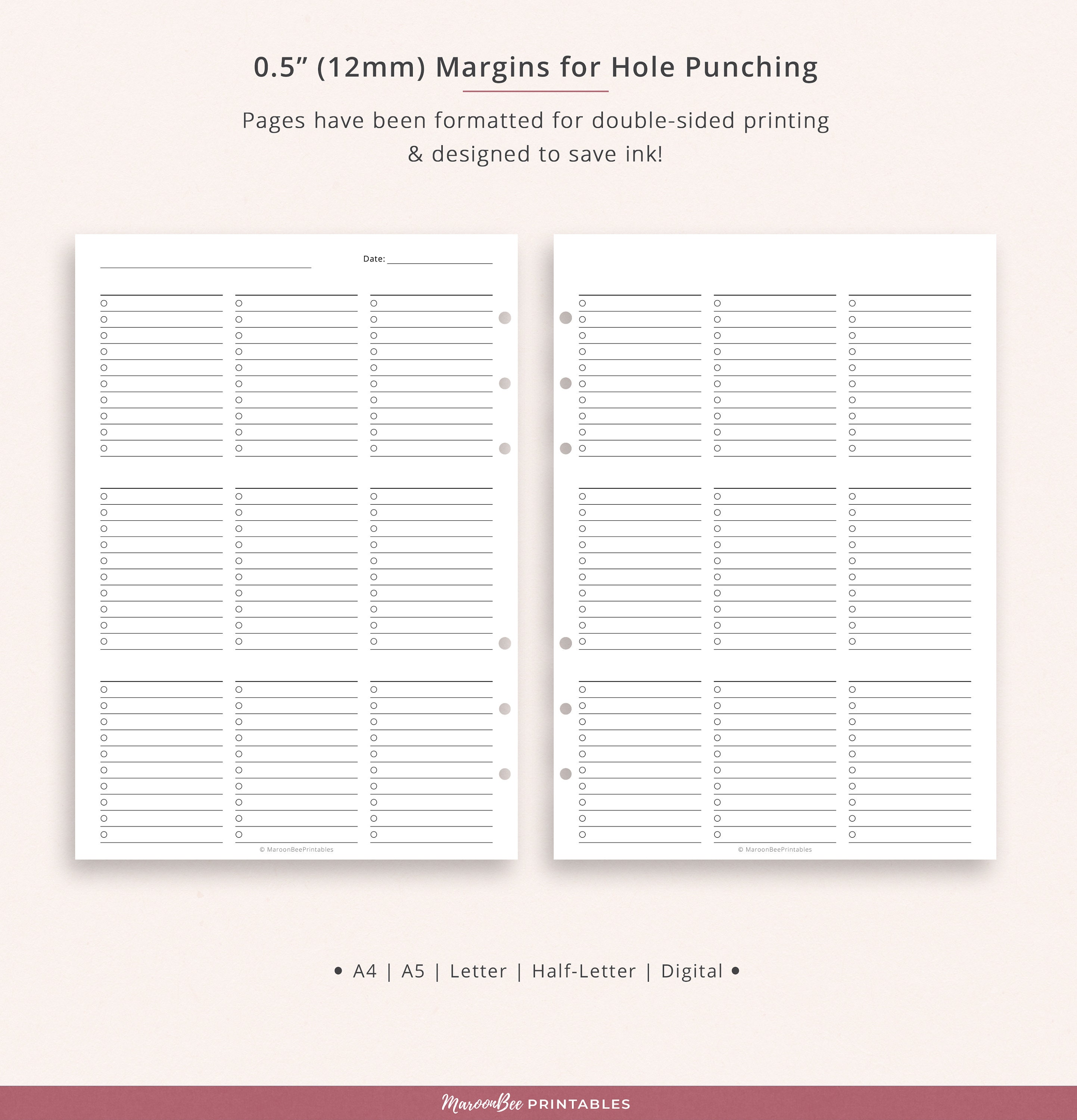 Editable to Do List Printable Planner Insert PDF, Fillable PDF ...
